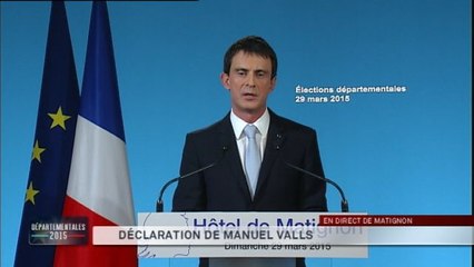 Départementales : Manuel Valls évoque un "bouleversement durable du paysage politique"
