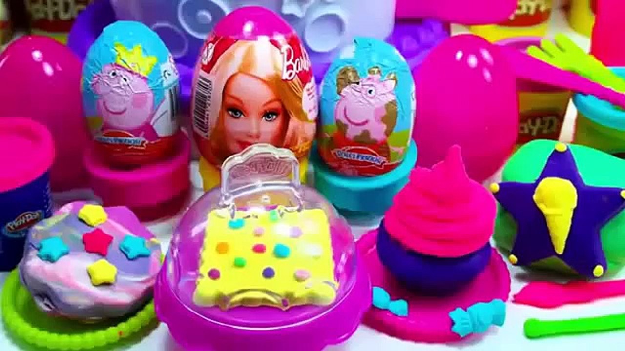 Barbie Kinder Peppa Pig Surprise Eggs Play Doh Minnie Mouse Frozen elsa egg