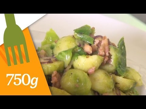 Recette de Poêlée de choux de Bruxelles aux lardons - 750 Grammes
