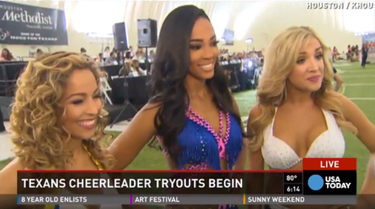 Girls pack the house for Texans cheerleader tryouts