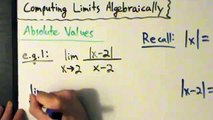 Calculus I - Limits - Finding Limits Algebraically - Absolute Values