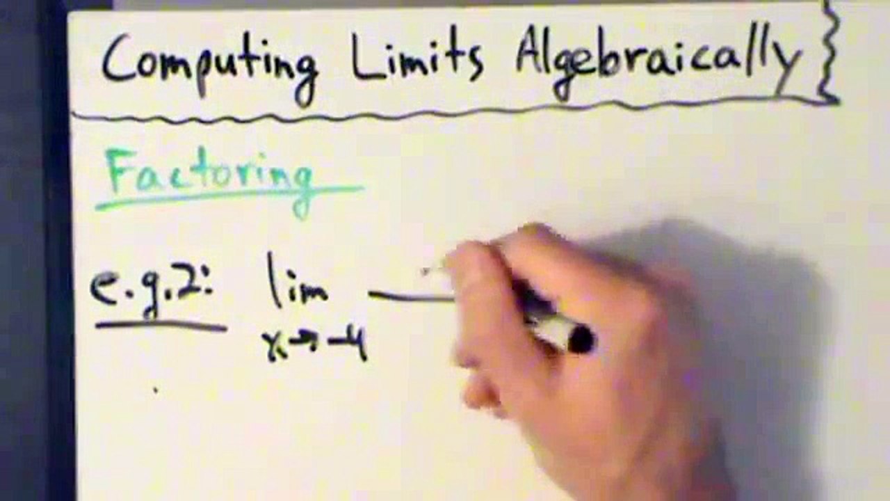 Calculus I - Limits - Finding Limits Algebraically - Factoring