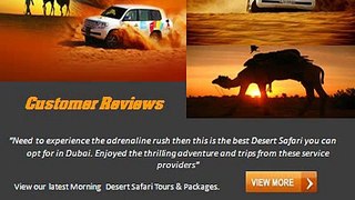 Dubai Morning Desert Safari Tours, Reviews, Prices & Packages
