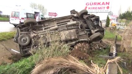 İşçi Servisi Devrildi: 7 Yaralı