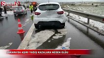 Ankara'da aşırı yağış kazalara neden oldu
