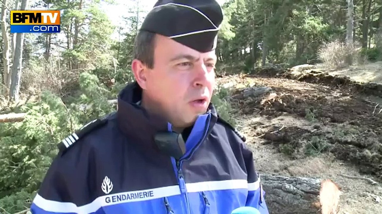 Un chemin créé pour accéder au site du crash de l'A320 de Germanwings