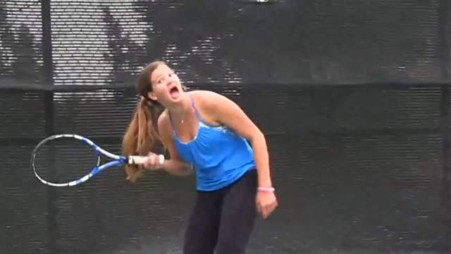 Kadın tenisçiden ilginç çığlık