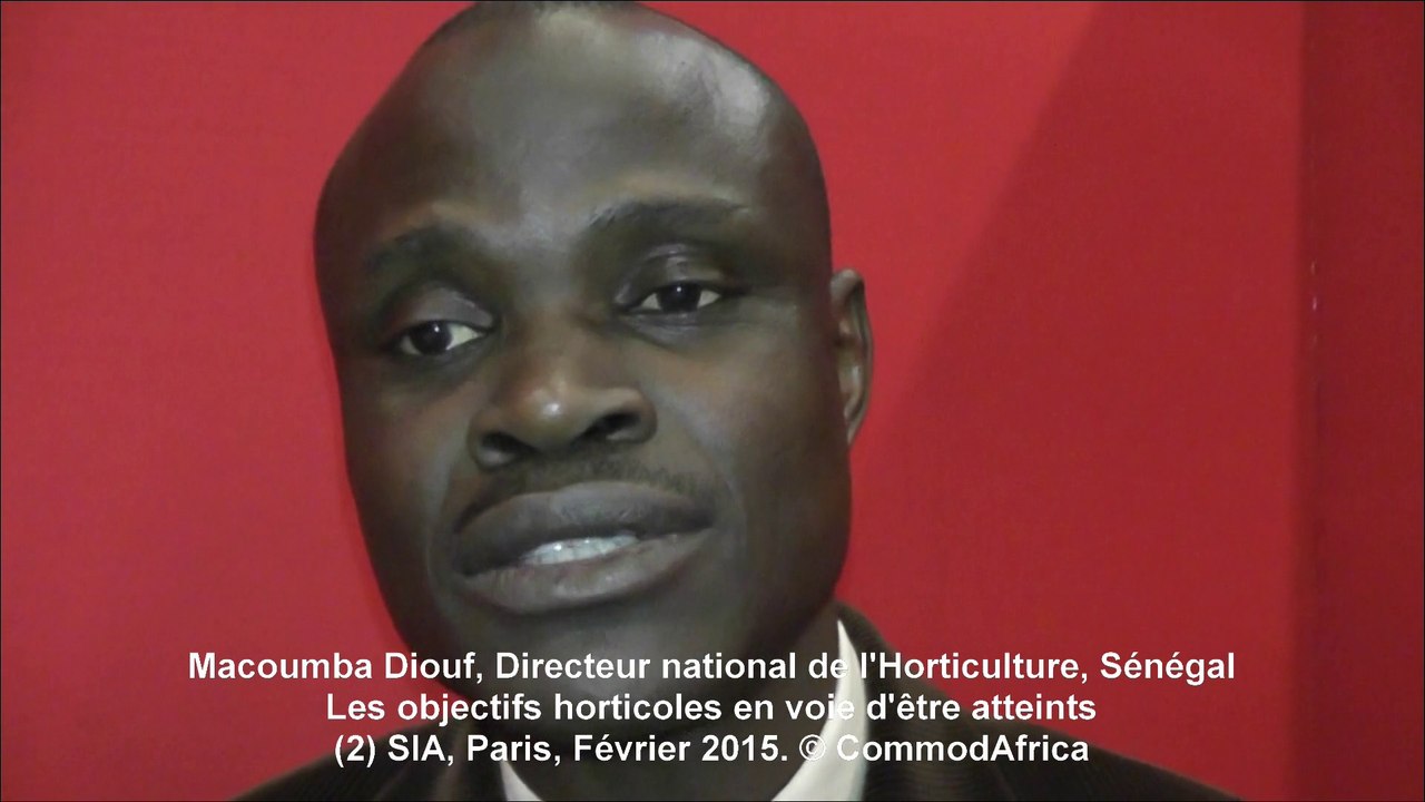 L'horticulture en plein essor au Sénégal. Macoumba Diouf, directeur Horticulture, Ministère de l'Agriculture