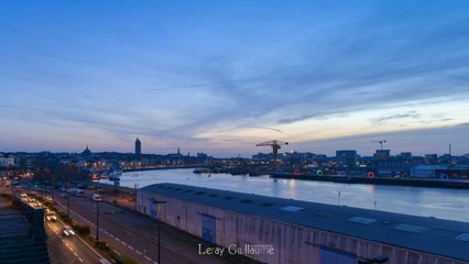 time laps of rising sun on Nantes by leray guillaume