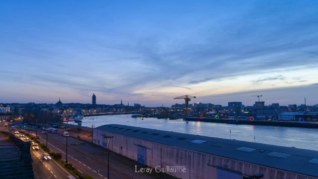 time laps of rising sun on Nantes by leray guillaume