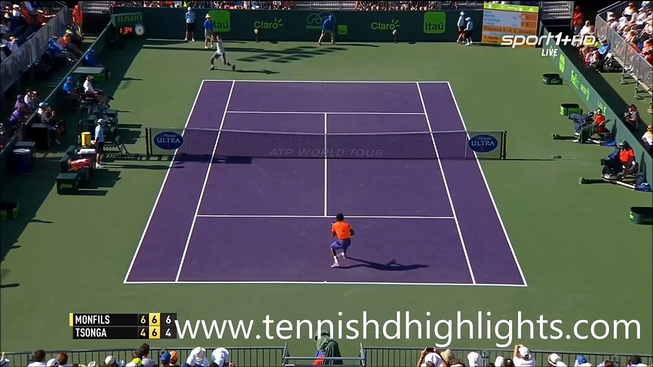 Gael Monfils bat Jo Wilfried Tsonga | Balle de Match Miami 2015