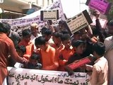 Badin Protest made by Students & Teachers On Occupying School