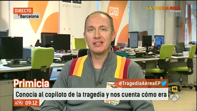 Montañista que conocía al copiloto- “Lubitz era el típico personaje divertido” - Espejo Público