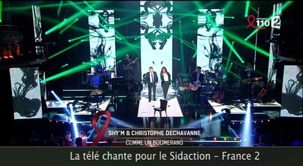 Le duo improbable Shy'm-Christophe Dechavanne pour le Sidaction