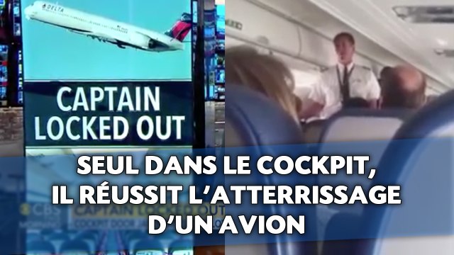 Seul dans le cockpit, il réussit l'atterrissage d'un avion