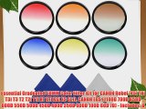 Essential Graduated 58MM Color Filter Kit for CANON Rebel (T5i T4i T3i T3 T2 T2i T1i XT XTi