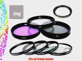 67mm Multi-Coated 7 Piece Filter Set Includes 3 PC Filter Kit (UV-CPL-FLD-) And 4 PC Close