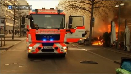 Batalla campal en Frankfurt por la apertura de la nueva sede del BCE