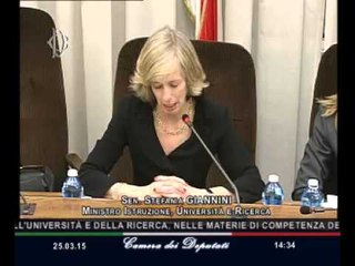 Roma -  Audizione Ministro Stefania Giannini (25.03.15)