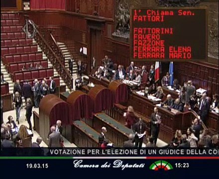 Roma - Elezione due giudici Corte Costituzionale - Votazione (19.03.15)