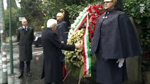 Roma - Mattarella in via Fani nel 37° anniversario del rapimento di Aldo Moro (16.03.15)