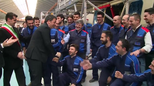 Milano - Renzi visita la fabbrica Augusta Westland (13.02.15)
