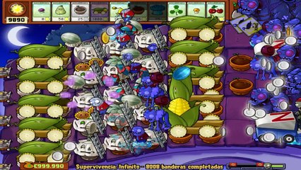 PLANTS VS ZOMBIES (1/2) (SUPERVIVENCIA INFINITA TEJADO NOCHE)