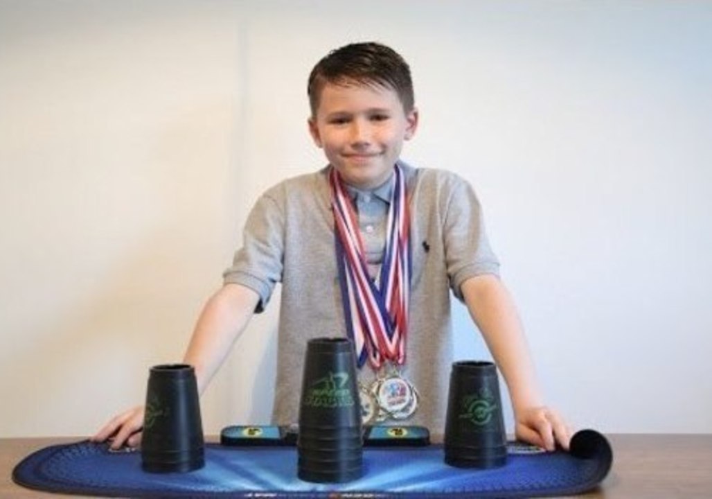Ten Year Old Holds British Speed-Stacking Records