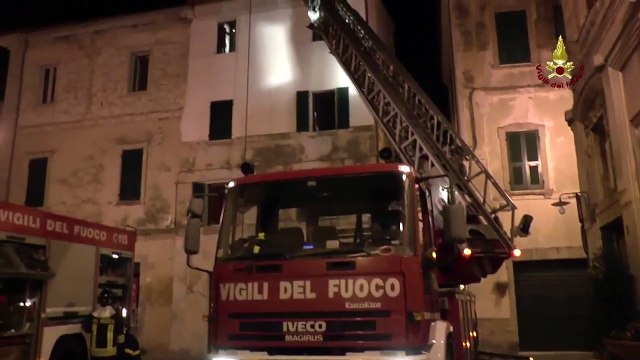 Ancona - Incendio di una canna fumaria a Castelfidardo (20.03.15)