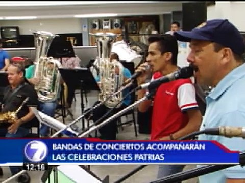 Las bandas de conciertos le pondrán sabor a las celebraciones patrias