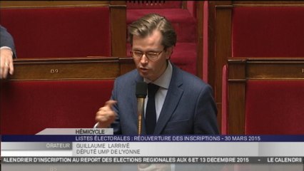 Guillaume Larrivé (UMP) dénonce les "petites manœuvres électorales" du gouvernement