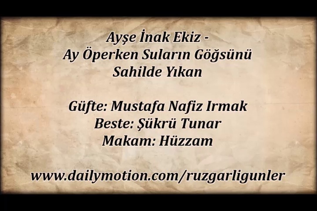 Ayşe İnak Ekiz-Ay Öperken Suların Göğsünü Sahilde Yıkan