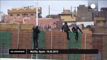 African migrants storm border into Spain - no comment