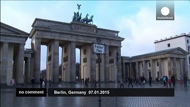 Charlie Hebdo - flags fly at half mast at French embassy in Berlin - no comment