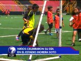 Jugadores manudos celebraron el ‘Día del Niño’ con pequeños aficionados
