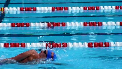 Ryan Lochte demonstrates stroke drills