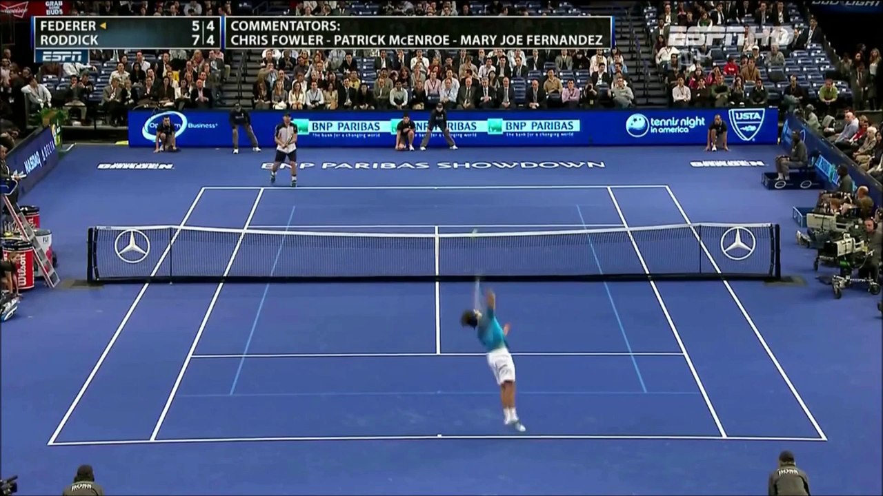 Federer half voley at MDS
