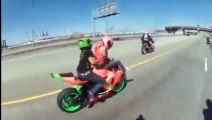 crazy guys ridding motobikes with no fear of crash!