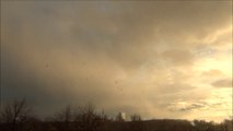 Time-Lapse HD. Storm clouds and a spectacular sunset 2015