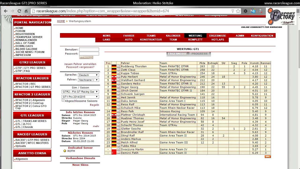 Racersleague GT1 Pro Series 2014/15 - Round 13 - Brünn