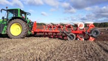 Big Tractors ploughing wheat stubble. Massey John Deere Roadless Fendt Case