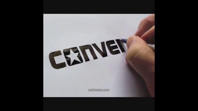 AMAZING! Artist Seb Lester freehand famous logos