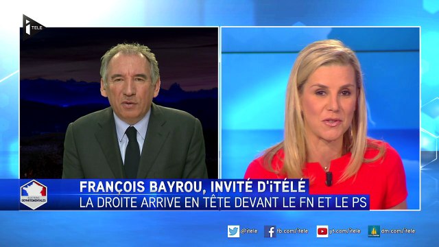 François Bayrou, invité de Laurence Ferrari sur iTélé - 220315