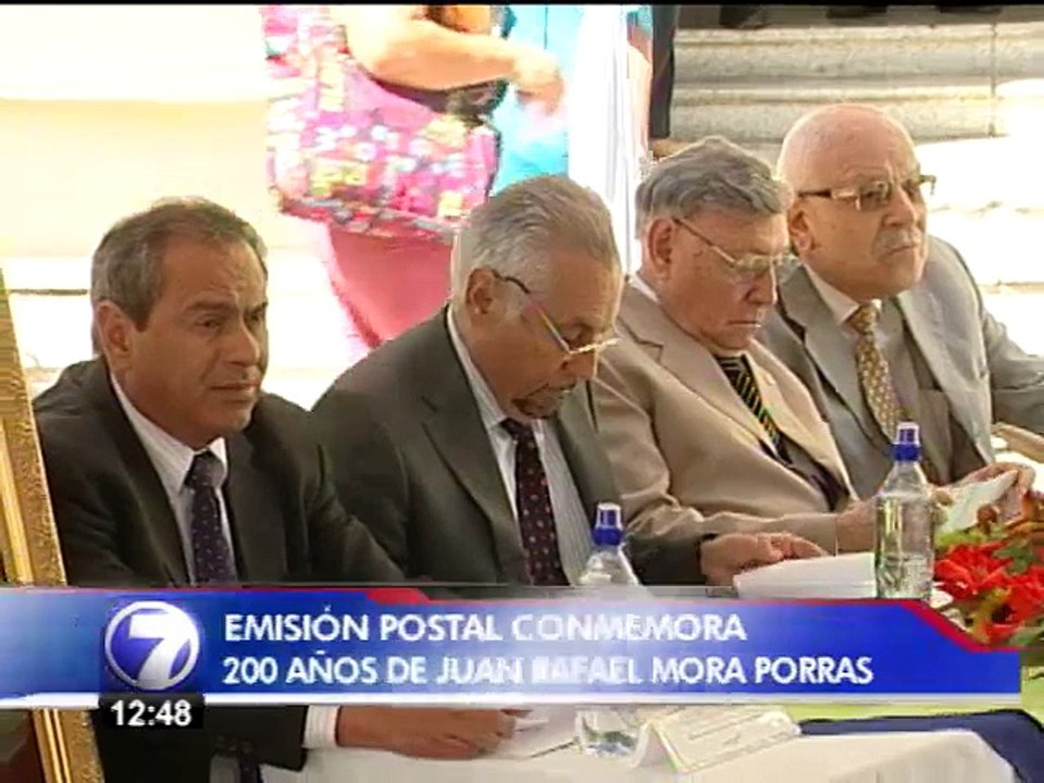 Emisión postal conmemora 200 años de Juan Rafael Mora Porras