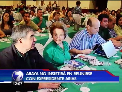 Araya no insistirá en reunirse con Óscar Arias