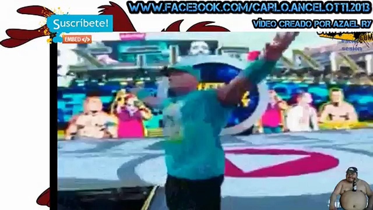 john cena vs rusev wrestlemania 2015 29 03 2015 pelea completa PARTE 1 2