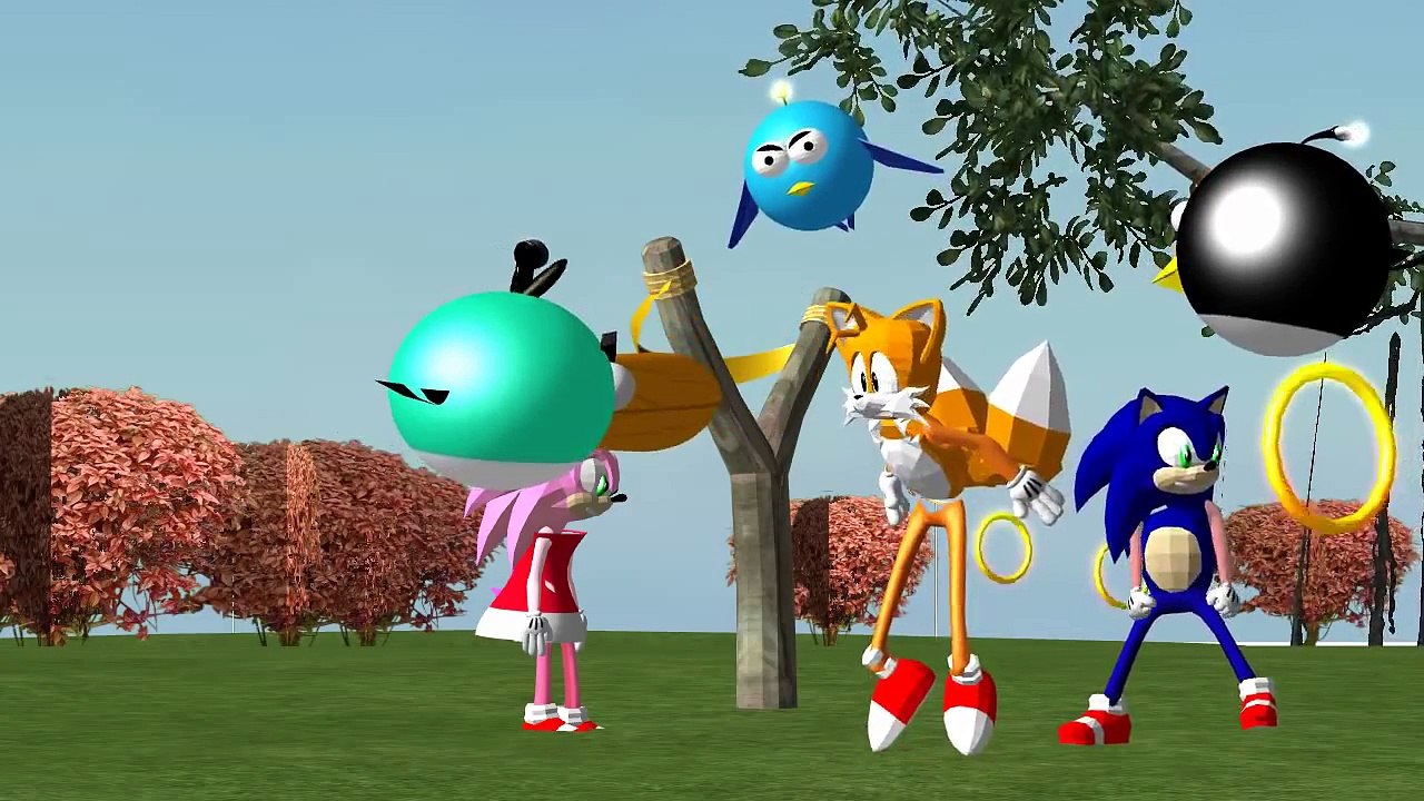 SONIC BIRDS vs. EGGMAN ROBOTNIK PIGS  ☺ 3D animated  spoof mashup ♫ FunVideoTV-Style