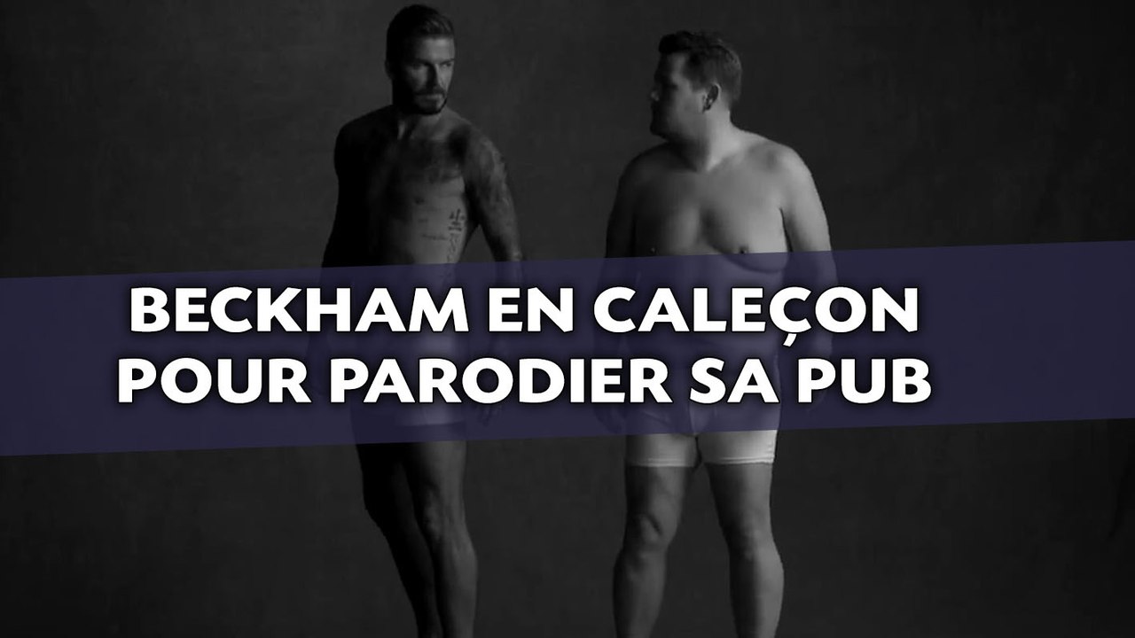 Beckham encore en caleçon pour parodier sa propre pub