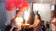 birthday celebration got wrong - fire burns like blast