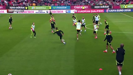 L'incroyable but collectif de la Roja à l'entraînement !